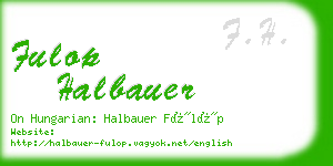 fulop halbauer business card